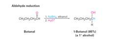 Aldehyde + LiAlH4(in ether)/NaBH4(in ethanol)