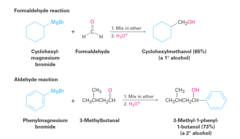 Aldehydes + Grignard Reagent(in ether)