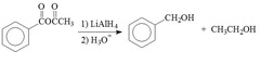 How does LiAlH4 react with acetic benzoic anhydride?