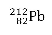 Using the periodic table and your knowledge of nuclear chemistry terminology, give the symbol for lead-212
