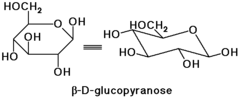 What is the chair conformation of B-D-glucose.