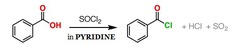 What reagents synthesize an acid chloride from a carboxylic acid?