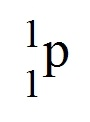 What is the symbol for a *proton*?